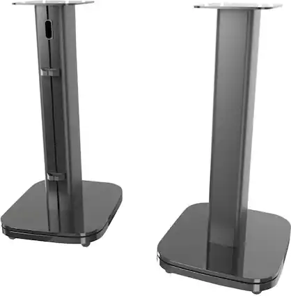 Angle. JBL - HDI-FS floor stands for HDI1600 bookshelf speakers, pair - Gloss Black.