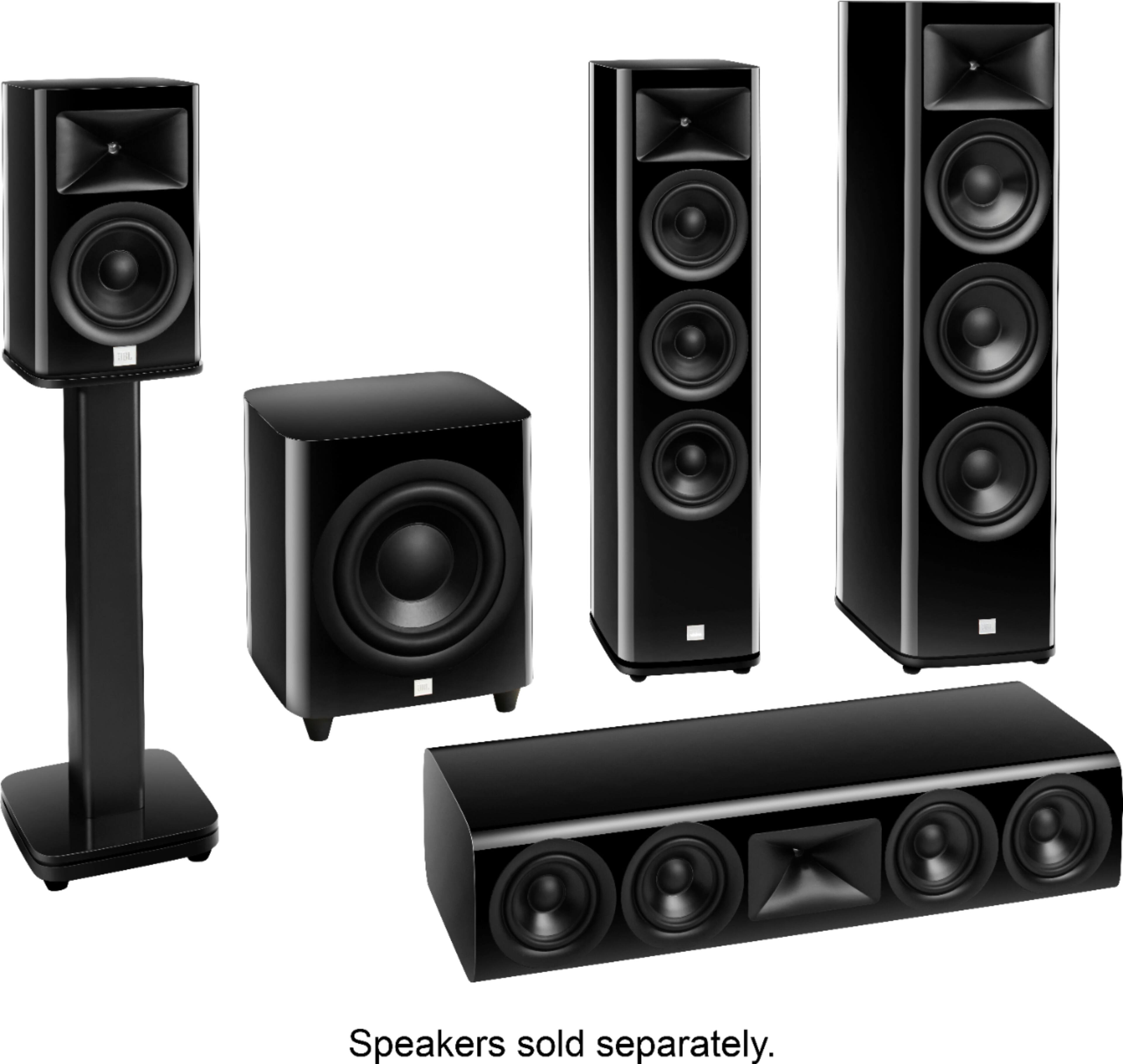 Alt View 13. JBL - HDI-FS floor stands for HDI1600 bookshelf speakers, pair - Gloss Black.