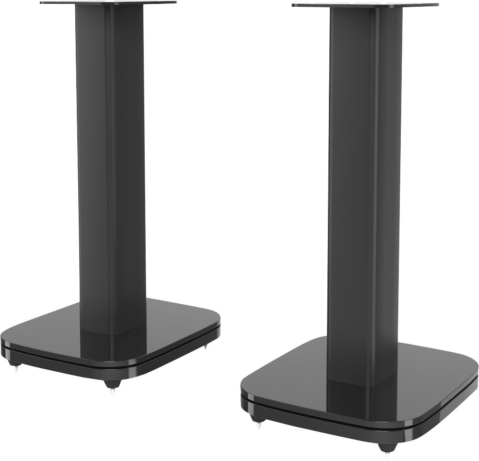 Left View: JBL - HDI-FS floor stands for HDI1600 bookshelf speakers, pair - Gloss Black