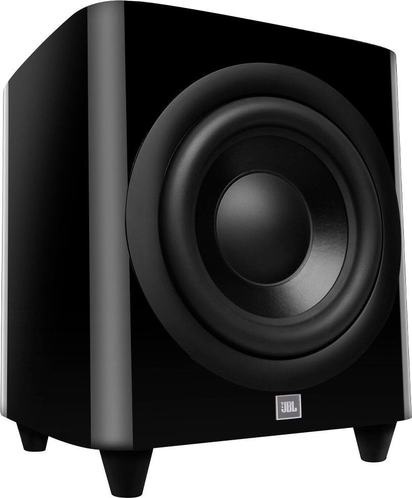 Angle. JBL - HDI 1200P 12" 1000W Powered Subwoofer - Gloss Black.