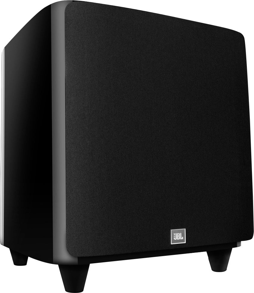 Left View: JBL - HDI 1200P 12" 1000W Powered Subwoofer - Gloss Black