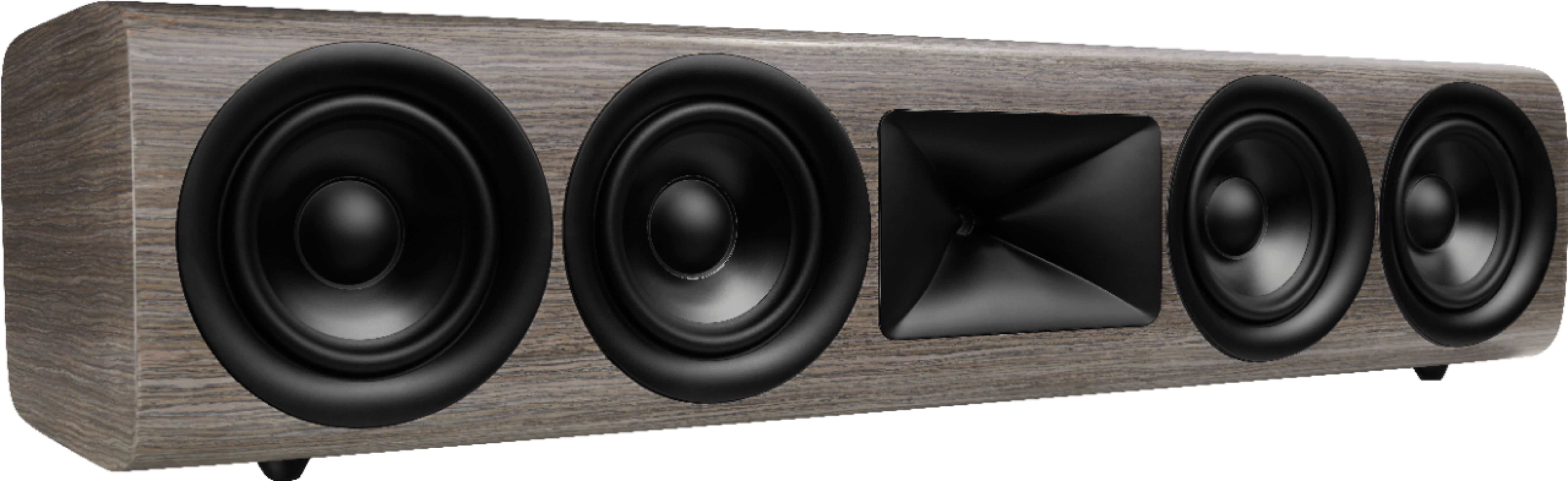 Angle View: JBL - HDI4500 Quadruple 5.25" 2-1/2 way Center Channel Loudspeaker with 1" compression tweeter - Gray Oak Finish