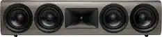 Front. JBL - HDI4500 Quadruple 5.25" 2-1/2 way Center Channel Loudspeaker with 1" compression tweeter - Gray Oak Finish.
