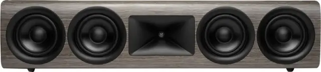 Front. JBL - HDI4500 Quadruple 5.25" 2-1/2 way Center Channel Loudspeaker with 1" compression tweeter - Gray Oak Finish.