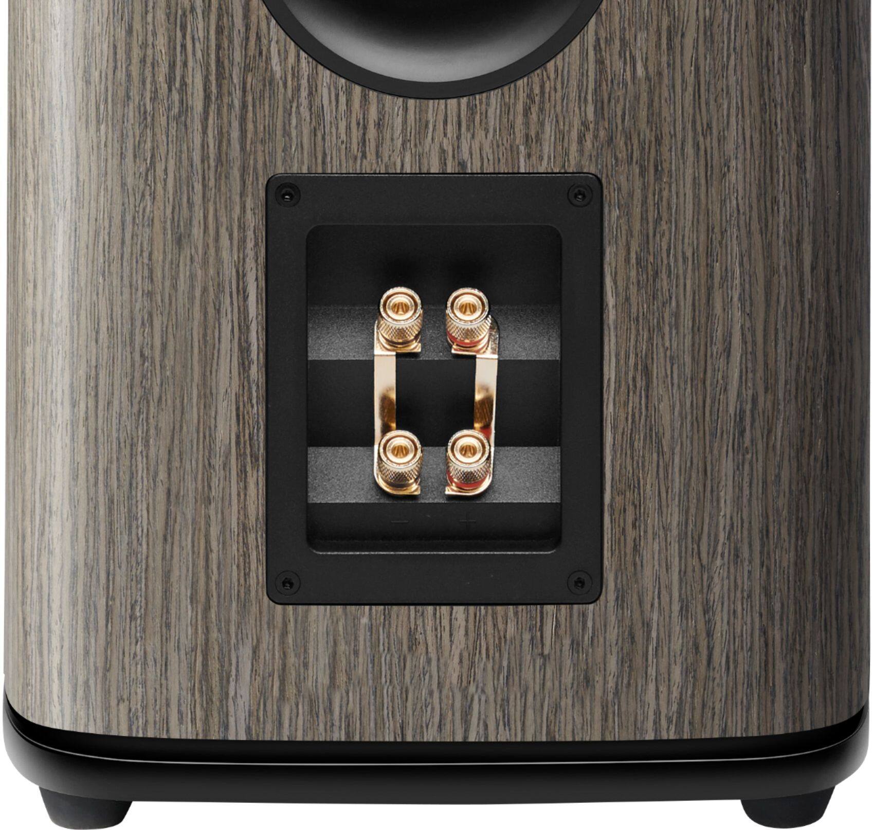 Back. JBL - HDI3600 Triple 6.5-inch 2-1/2 way Floorstanding Loudspeaker with 1" compression tweeter - Gray Oak Finish.