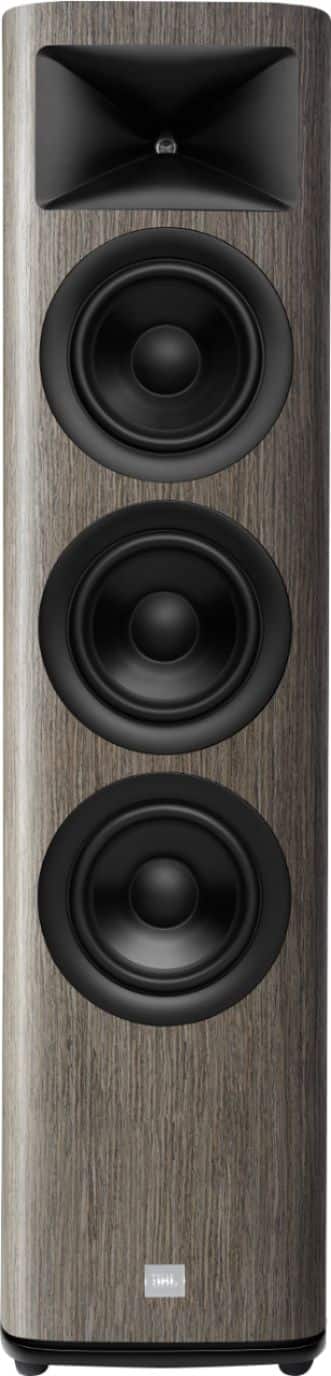 JBL - HDI3600 Triple 6.5-inch 2-1/2 way Floorstanding Loudspeaker with 1" compression tweeter - Gray Oak Finish - Front_Zoom