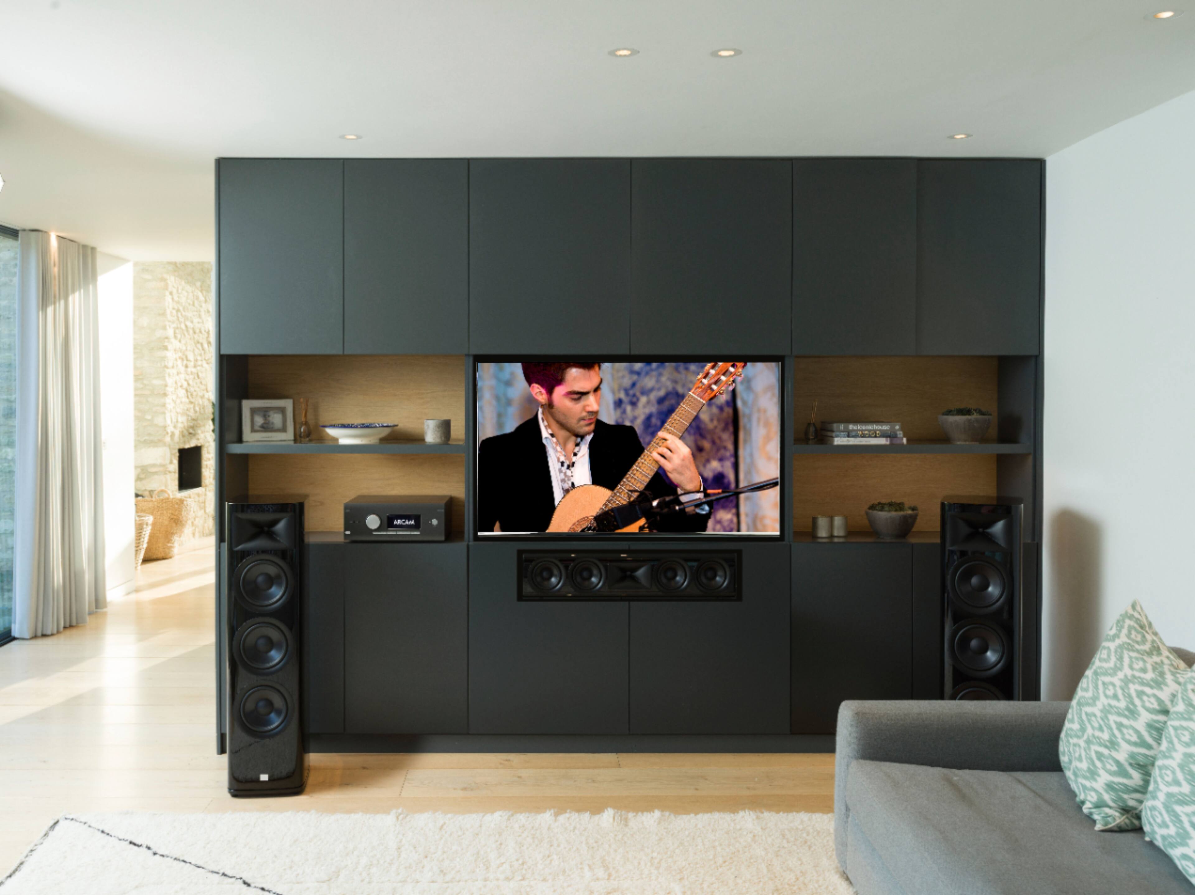 Alt View 13. JBL - HDI3600 Triple 6.5-inch 2-1/2 way Floorstanding Loudspeaker with 1" compression tweeter - Gray Oak Finish.