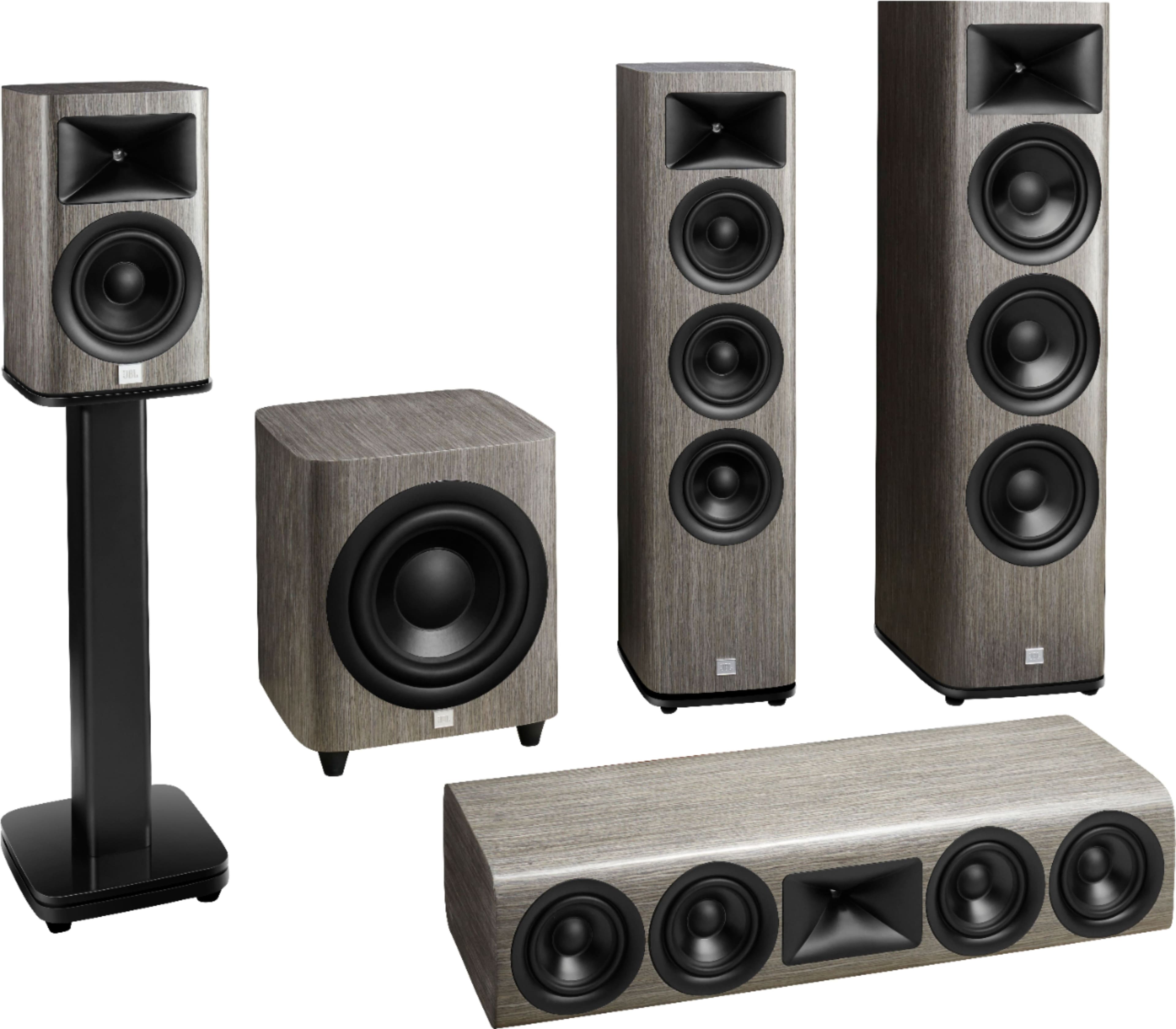 Alt View 14. JBL - HDI3600 Triple 6.5-inch 2-1/2 way Floorstanding Loudspeaker with 1" compression tweeter - Gray Oak Finish.
