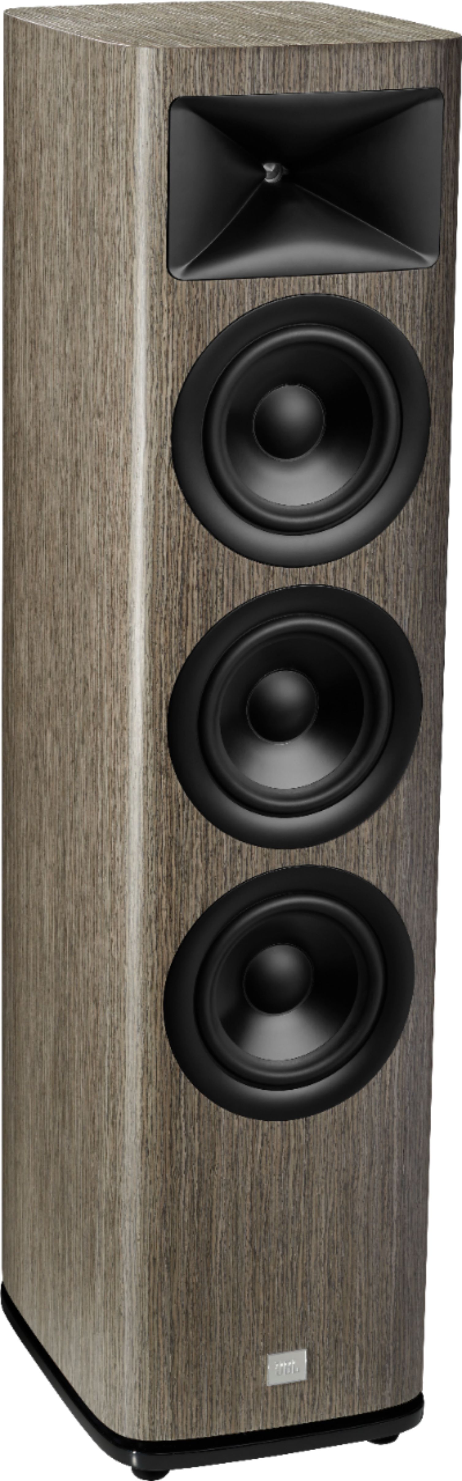 Left View: JBL - HDI3600 Triple 6.5-inch 2-1/2 way Floorstanding Loudspeaker with 1" compression tweeter - Gray Oak Finish