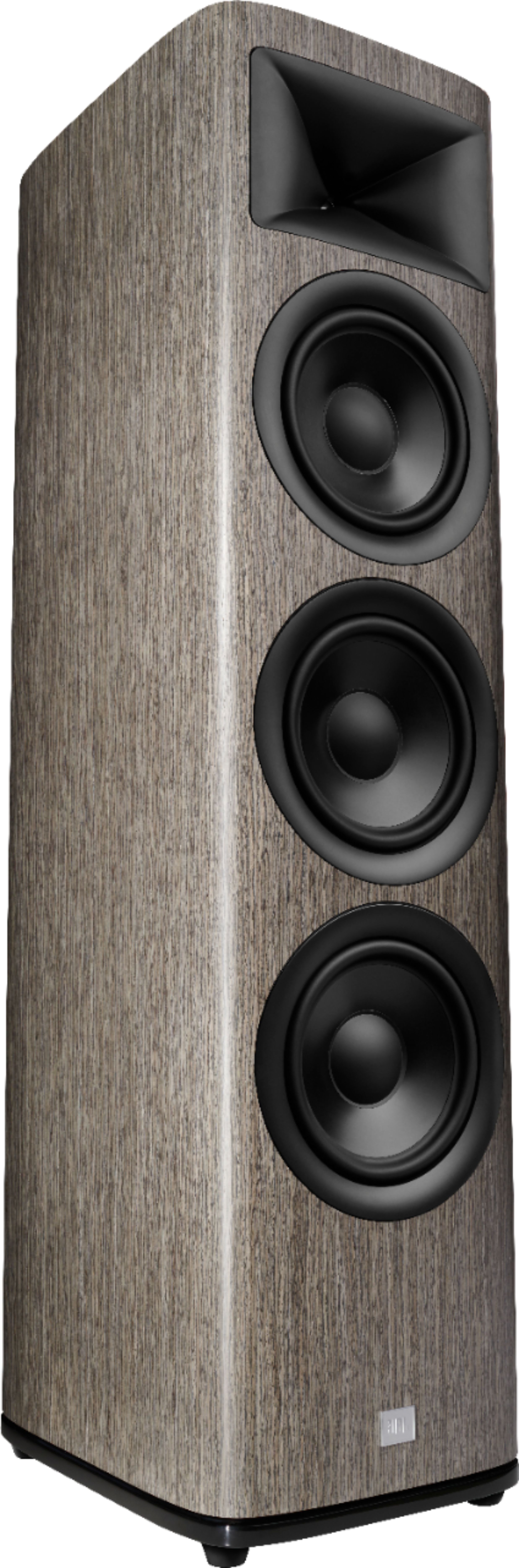 Angle View: JBL - HDI3800 Triple 8-inch 2-1/2 way Floorstanding Loudspeaker with 1" compression tweeter - Gray Oak Finish