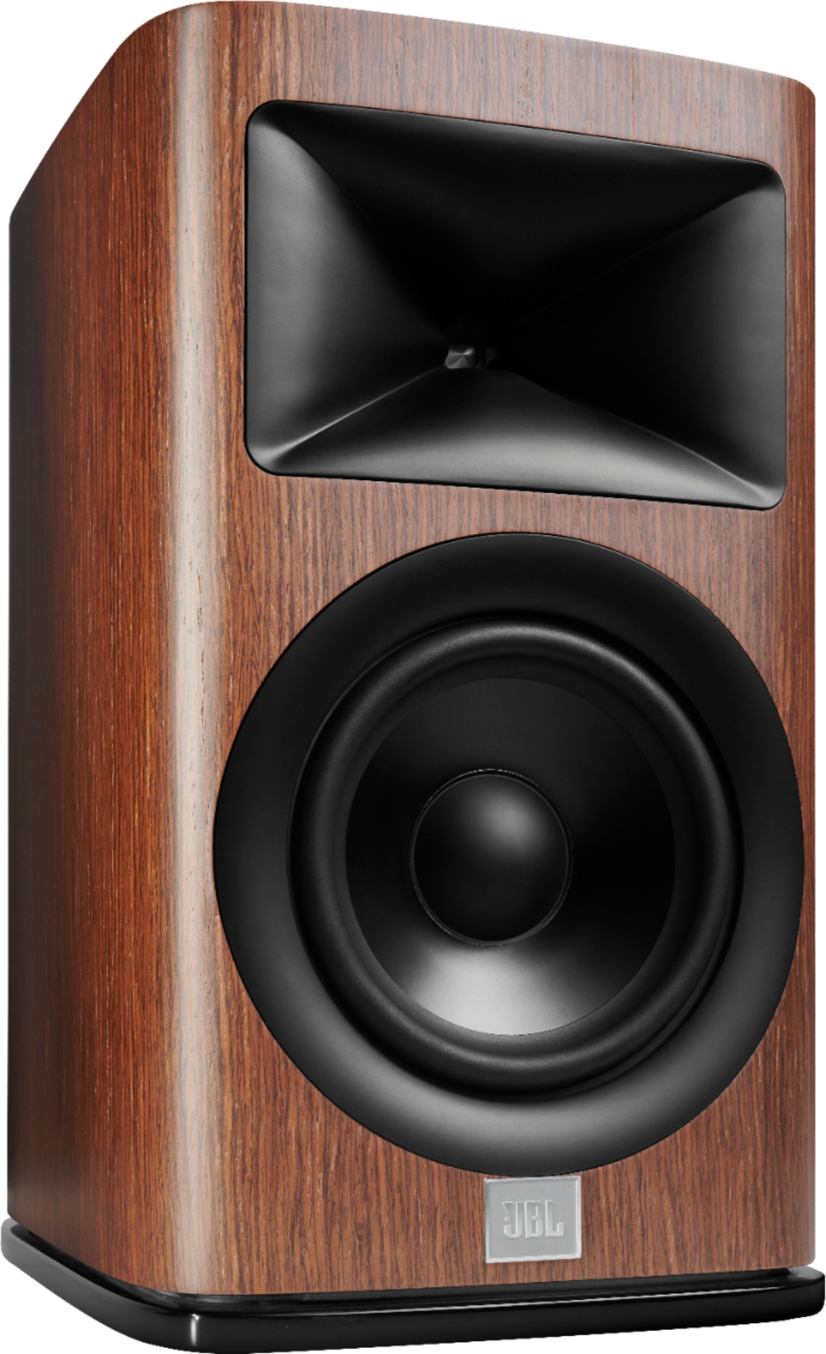 Angle View: JBL - HDI1600 6.5" 2-way bookshelf loudspeaker with 1" compression tweeter, each - Walnut Wood Finish
