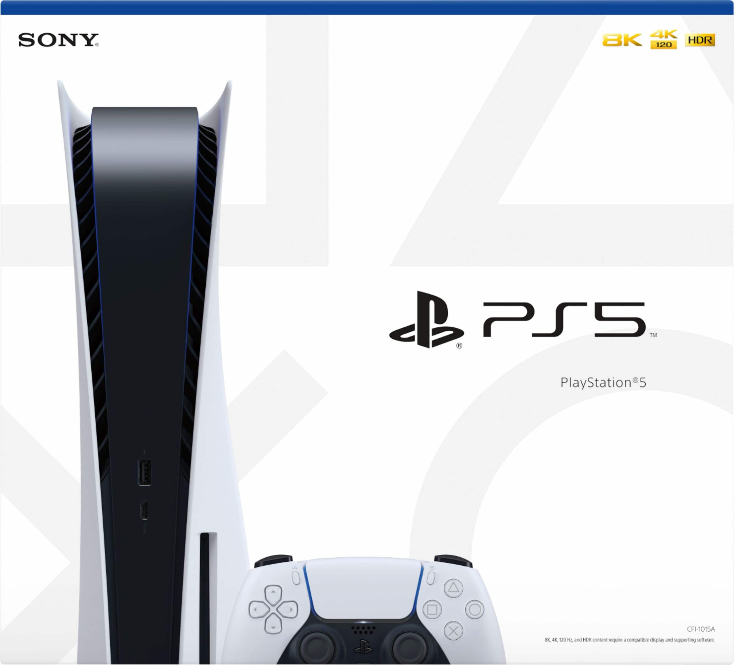 Sony PS5 PlayStation 5 (US Plug) Blu-ray Edition Console 3005718 White  CFI-1115A/CFI-1015A/CFI-1215A - US