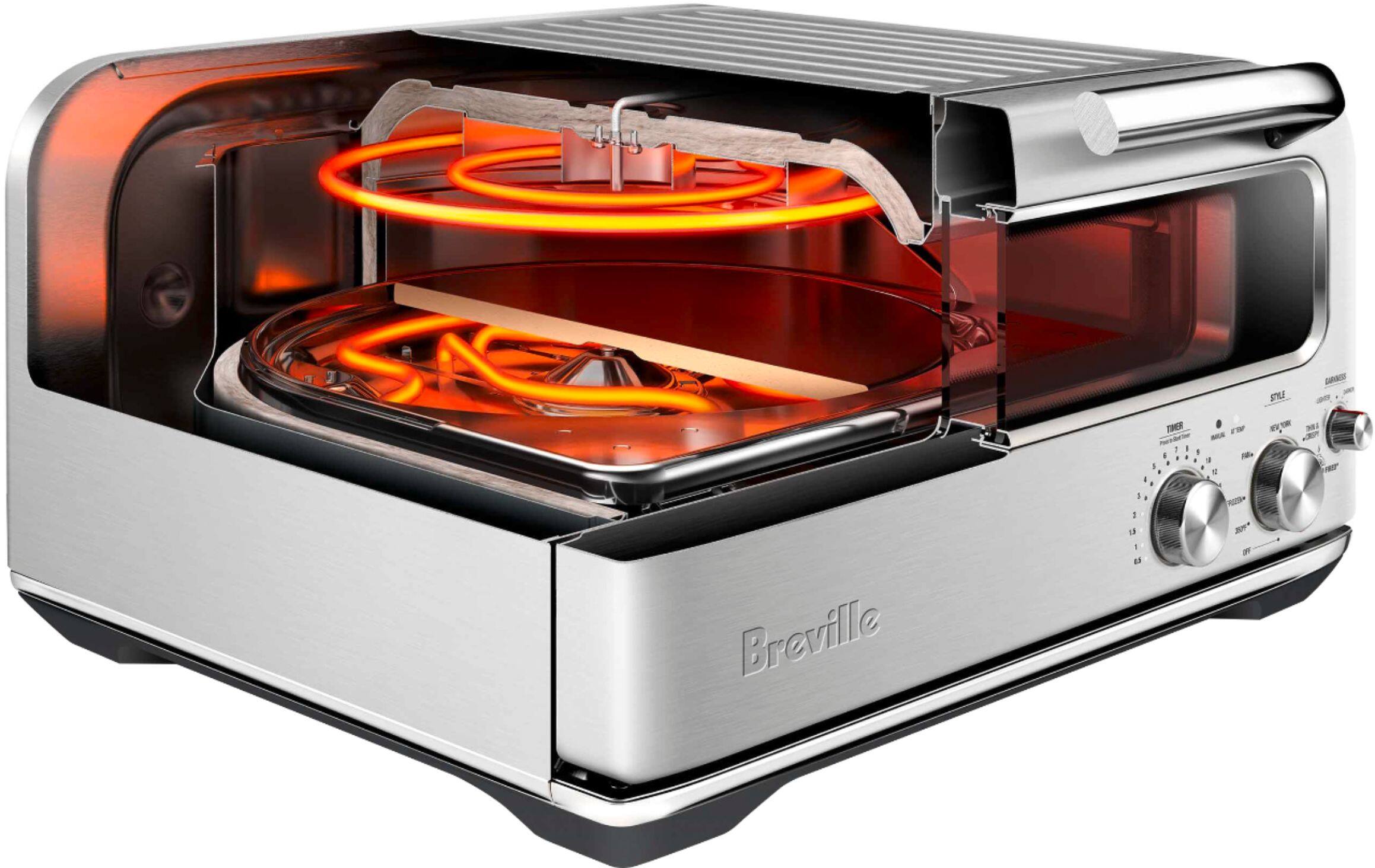 Alt View 13. Breville - the Smart Oven Pizzaiolo - Brushed Stainless Steel.