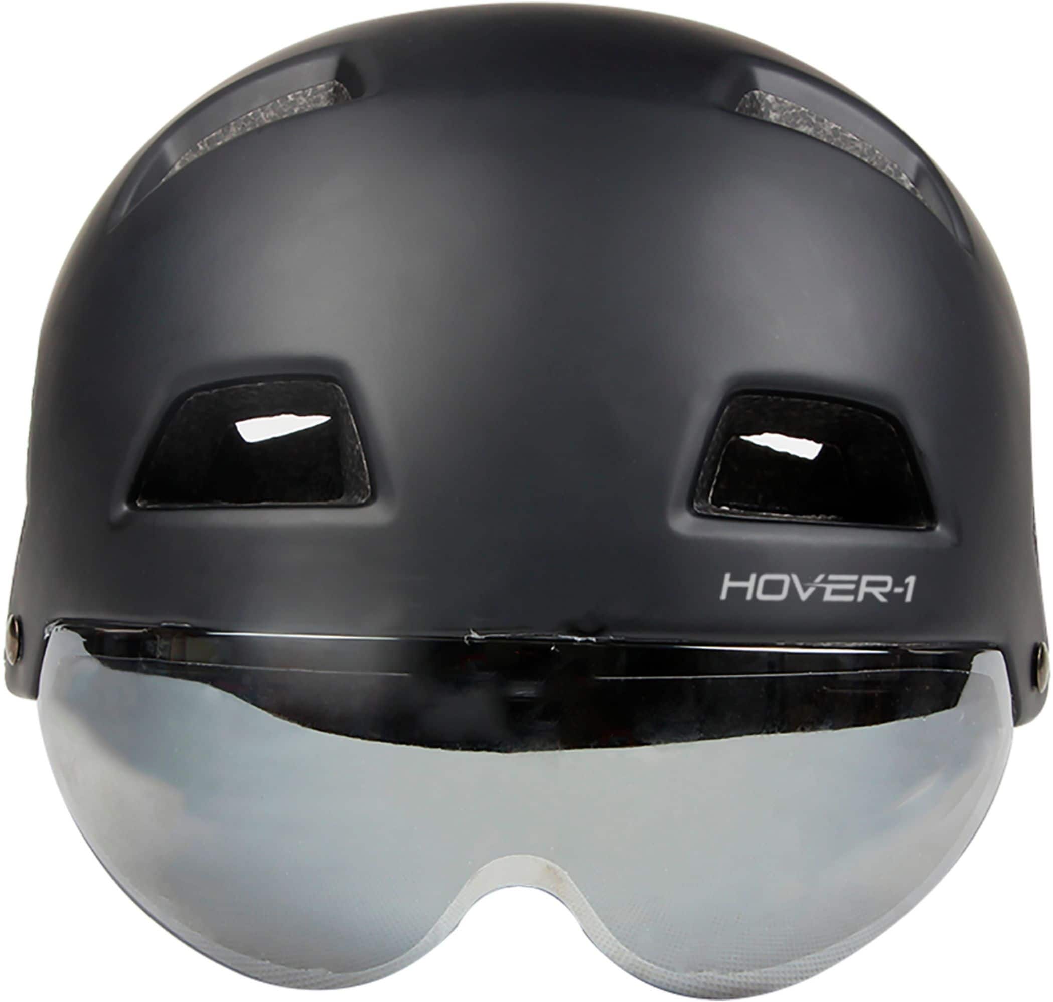 Front. Hover-1 - Helmet with Detachable Visor - Black.
