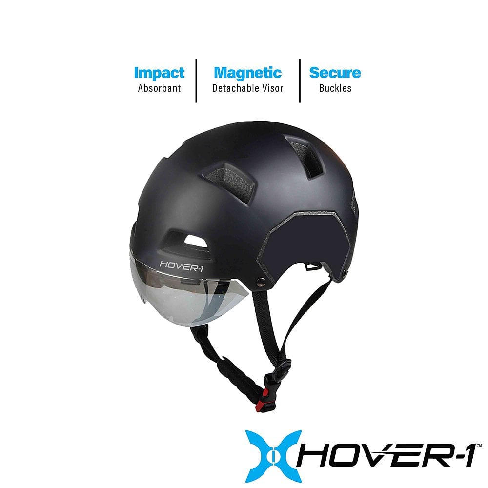 Alt View 12. Hover-1 - Helmet with Detachable Visor - Black.