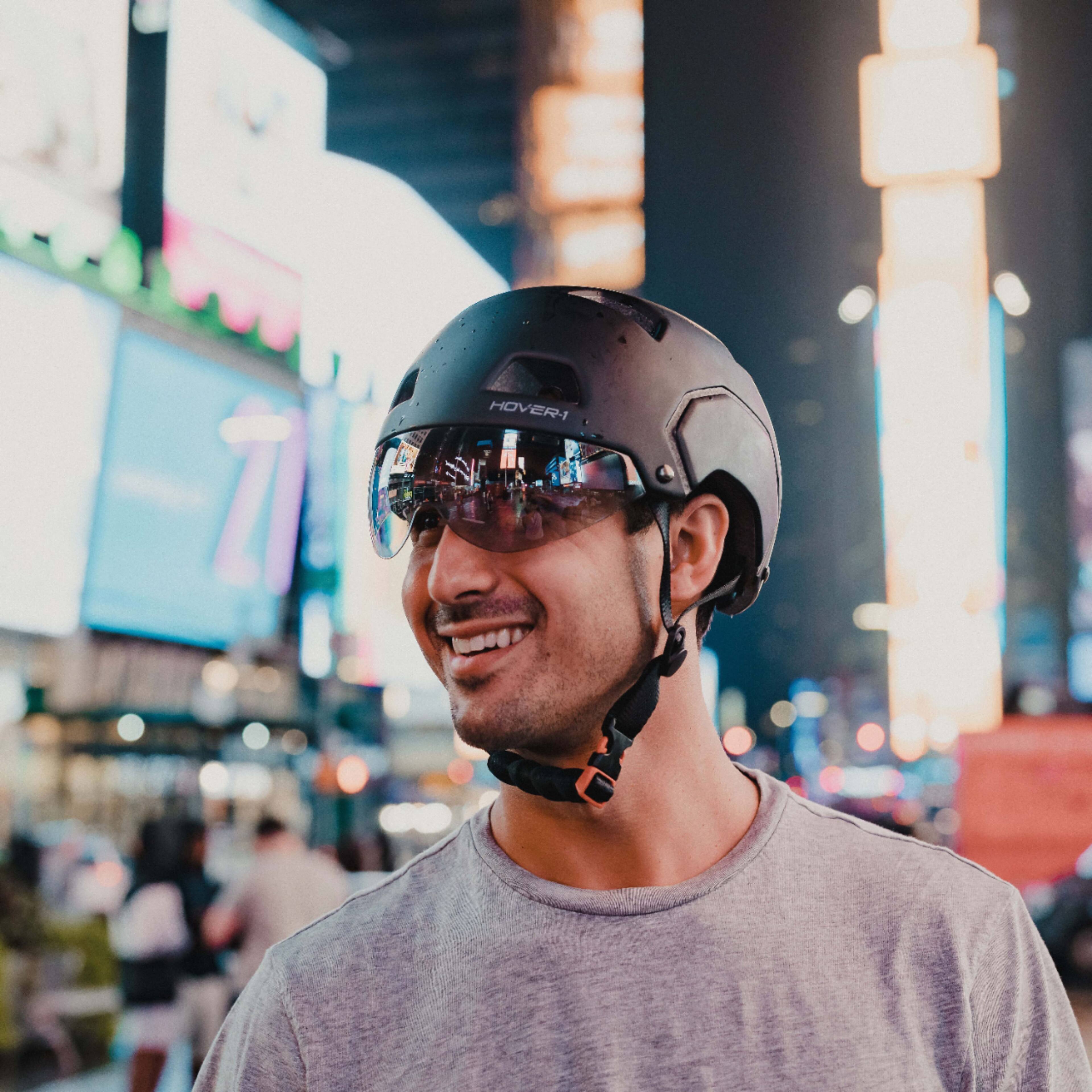 Alt View 16. Hover-1 - Helmet with Detachable Visor - Black.