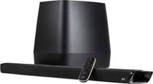 Polk Audio - Polk – Magnifi 2 Home Theater Sound Bar with 3D Audio, 4k Compatible, Chromecast built in, wireless subwoofer - Black - Front_Zoom