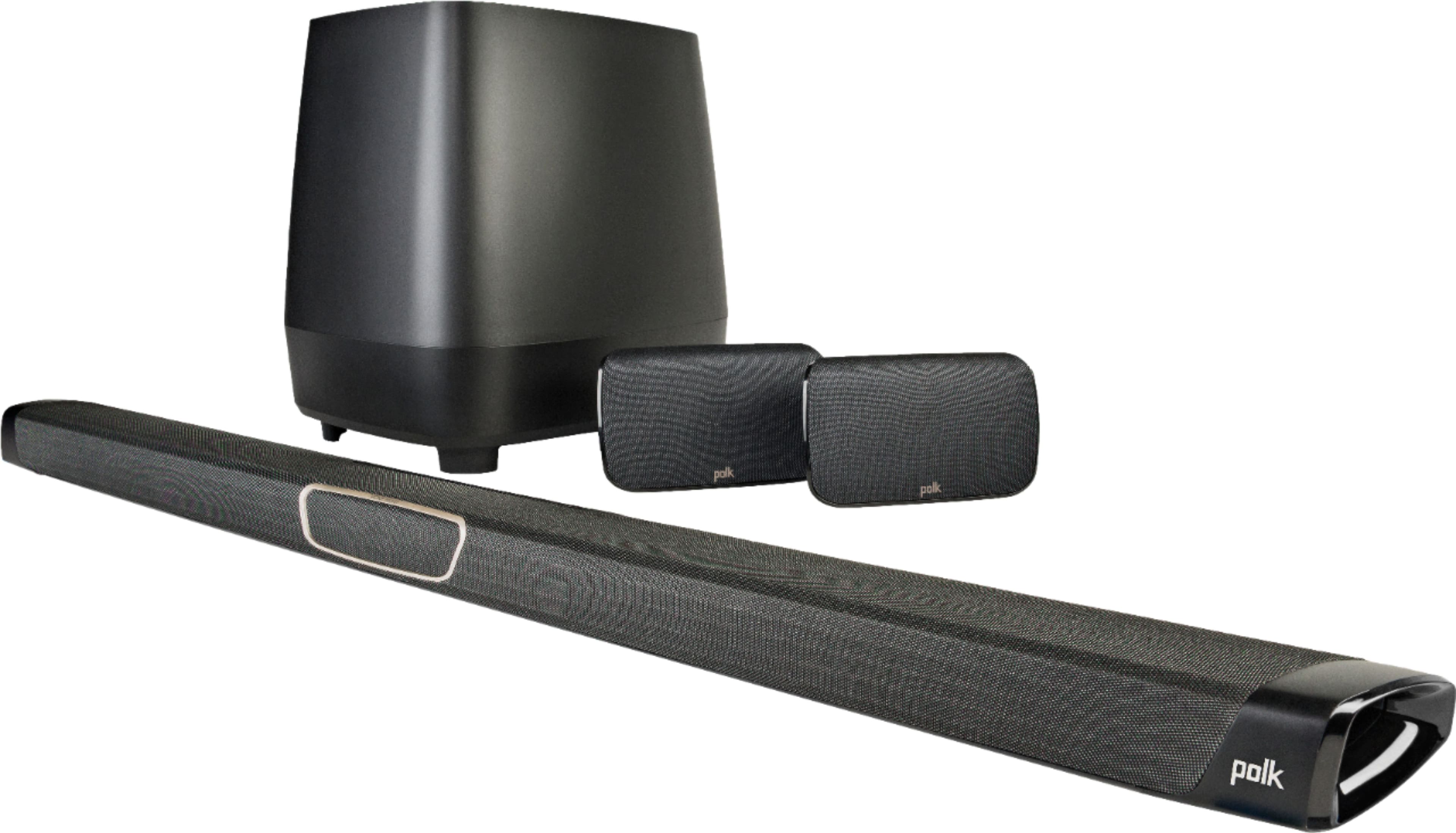 Front. Polk Audio - 5.1-Channel MagniFi Max SR Soundbar with Wireless Subwoofer & Surround Speakers (Pair) - Black.