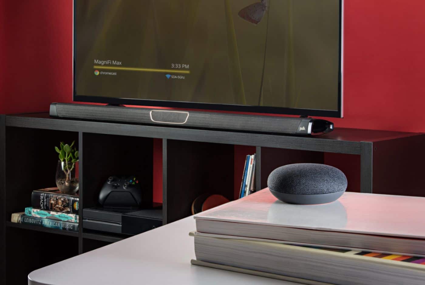 Alt View 17. Polk Audio - 5.1-Channel MagniFi Max SR Soundbar with Wireless Subwoofer & Surround Speakers (Pair) - Black.