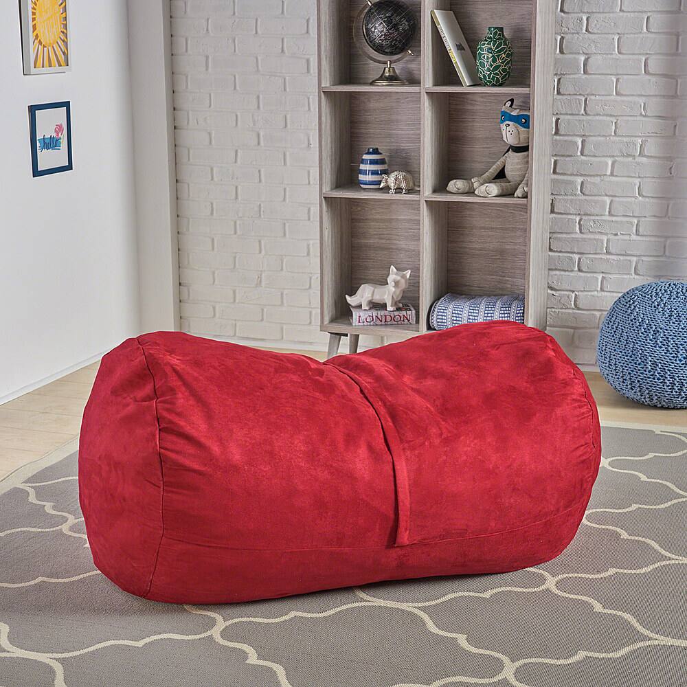 Best Buy Noble House Boxford Suede Bean Bag Chinese Red 296770 9825