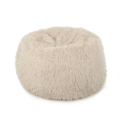 Noble House - Cullman Furry Bean Bag - Taupe