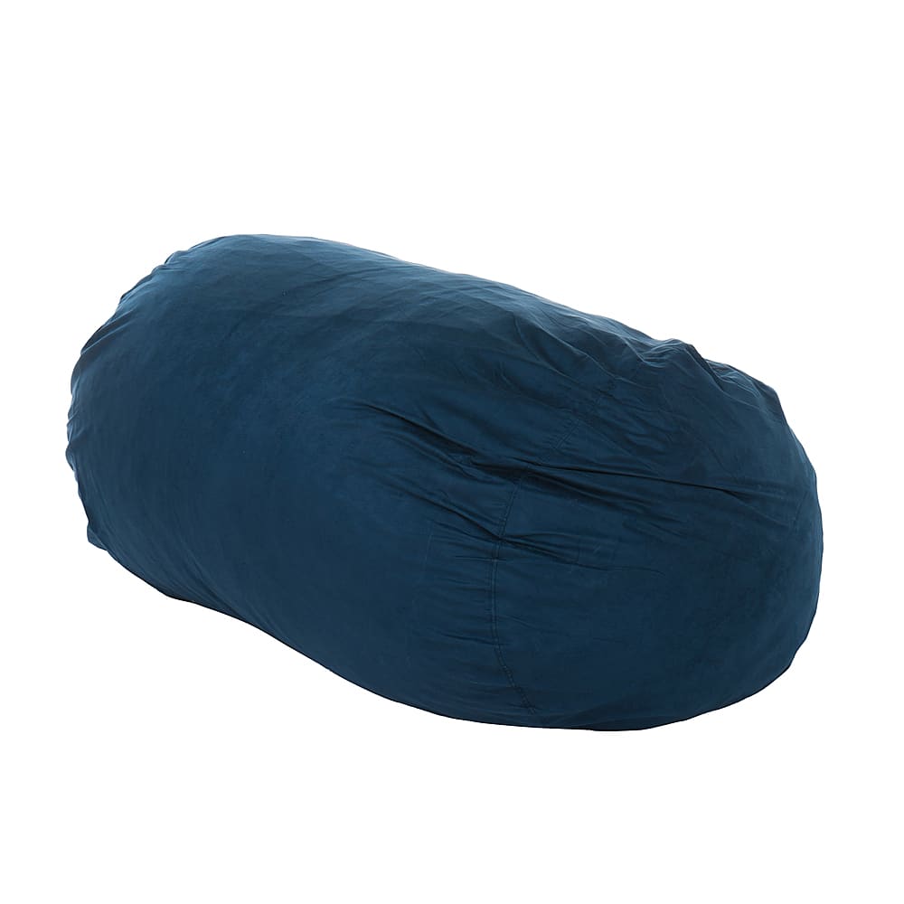 Left View: Noble House - Boxford Suede Bean Bag - Purple