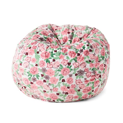 Noble House - Mynders Fabric Bean Bag - Pink and White Flower Print