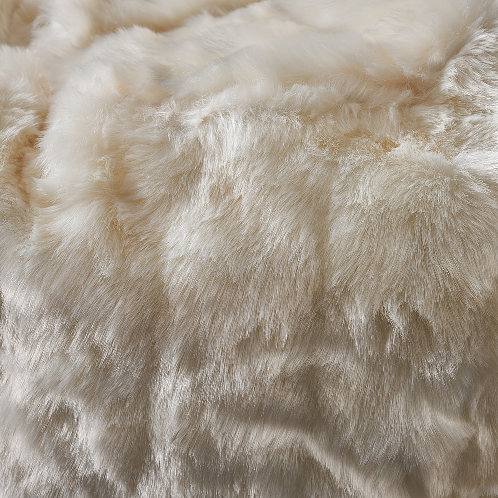 Best Buy: Noble House Caroga Faux Fur Beanbag Chair White 304238