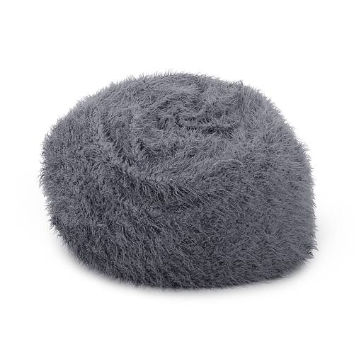 Noble House - Cullman Furry Bean Bag - Gray