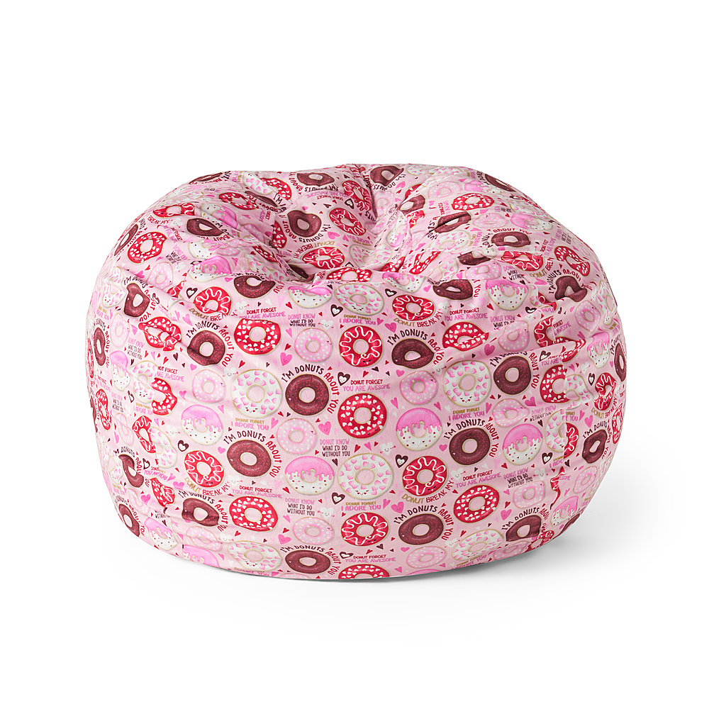 Best Buy: Noble House Mayfly Fabric Bean Bag Pink Donut Print 313093