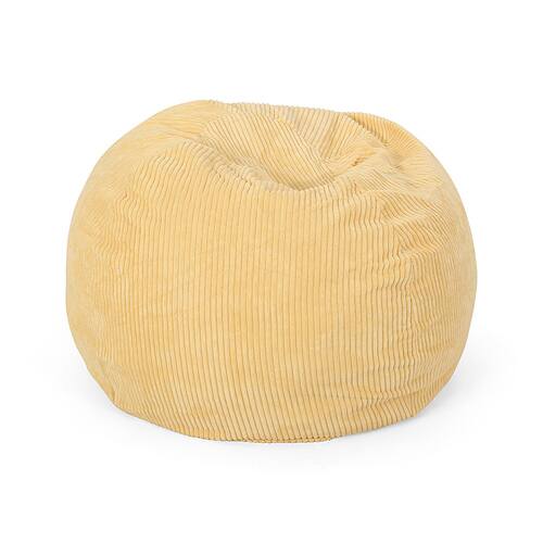 Noble House - Kenli Corduroy Bean Bag - Mustard Yellow