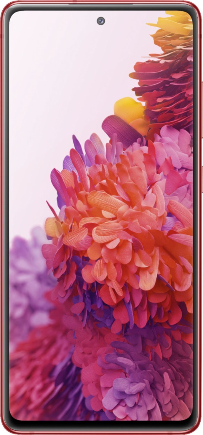 Zoom in on Front Zoom. Samsung - Galaxy S20 FE 5G 128GB (Unlocked) - Cloud Red.