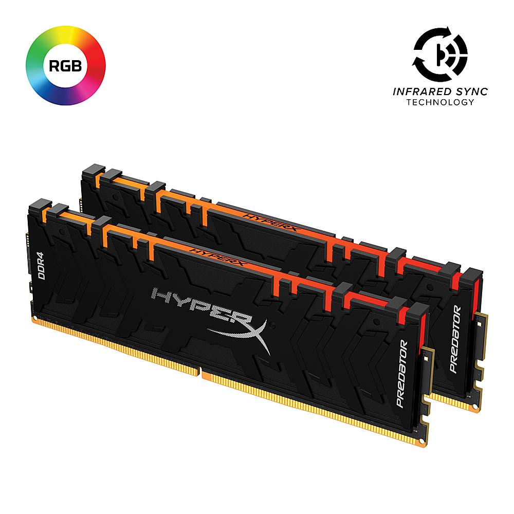 HyperX Predator HX432C16PB3AK2/16 16GB Kit (2 x 8GB) 3200MHz DIMM Desktop Memory with RGB