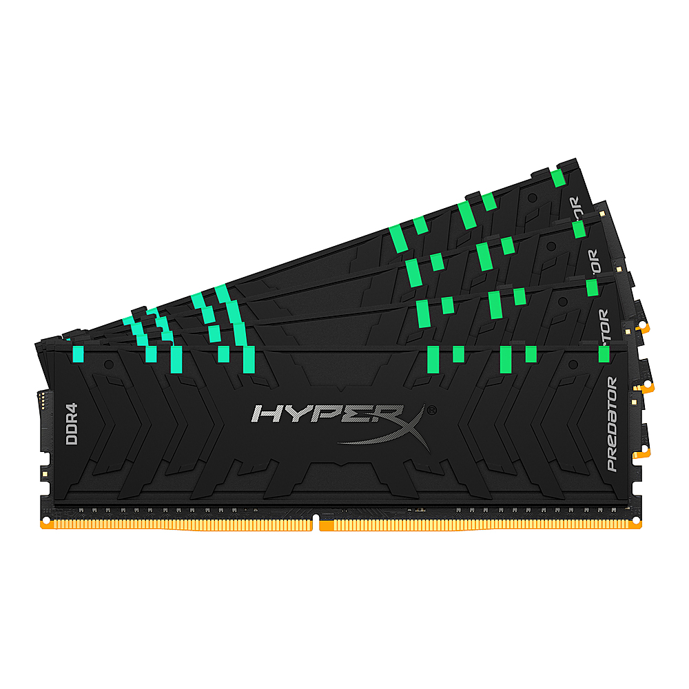 arm accu dutje HyperX Predator HX432C16PB3AK4/64 64GB Kit (4 x 16GB) 3200MHz DDR4 DIMM  Desktop Memory with RGB Black HX432C16PB3AK4/64 - Best Buy