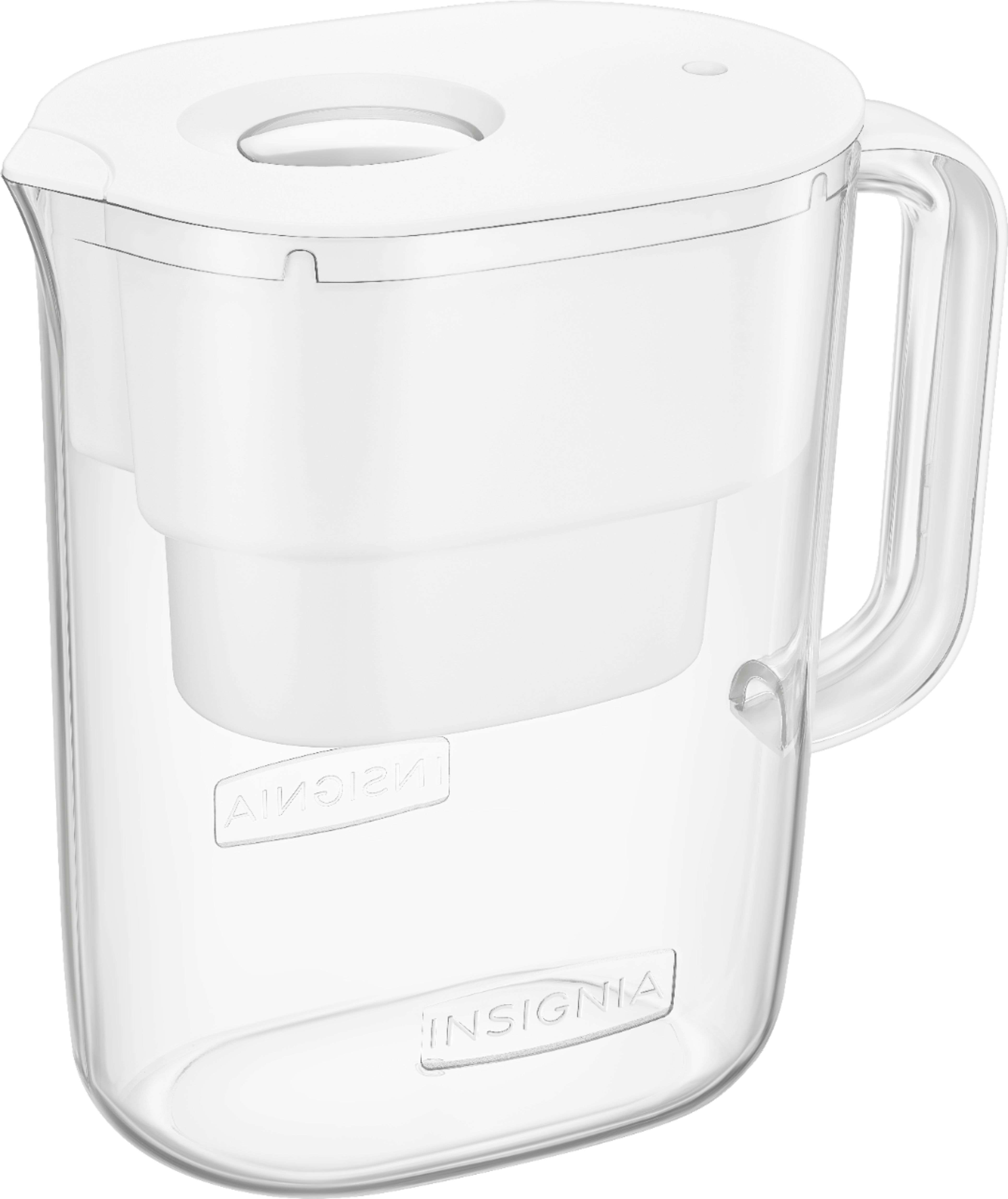 Angle View: Insignia™ - 10-Cup Water Filtration Pitcher - White
