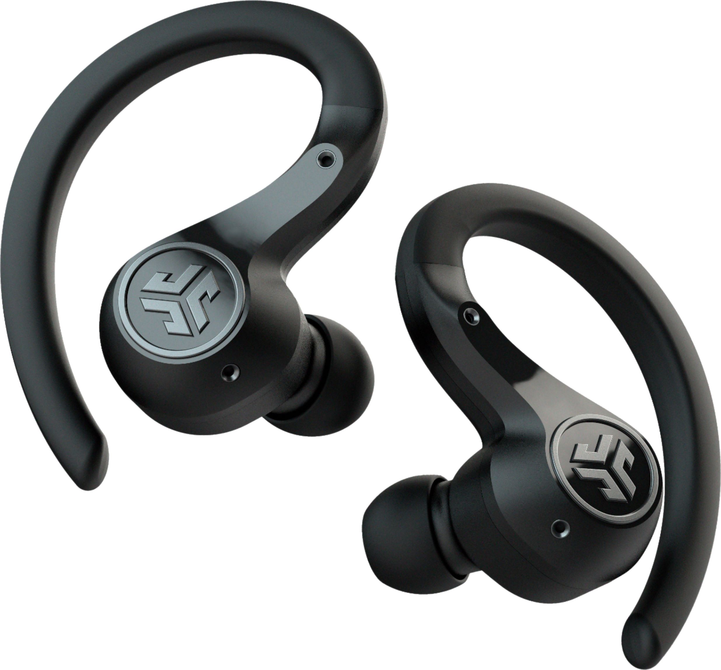 Front. JLab - Epic Air Sport ANC True Wireless Earbuds - Black.