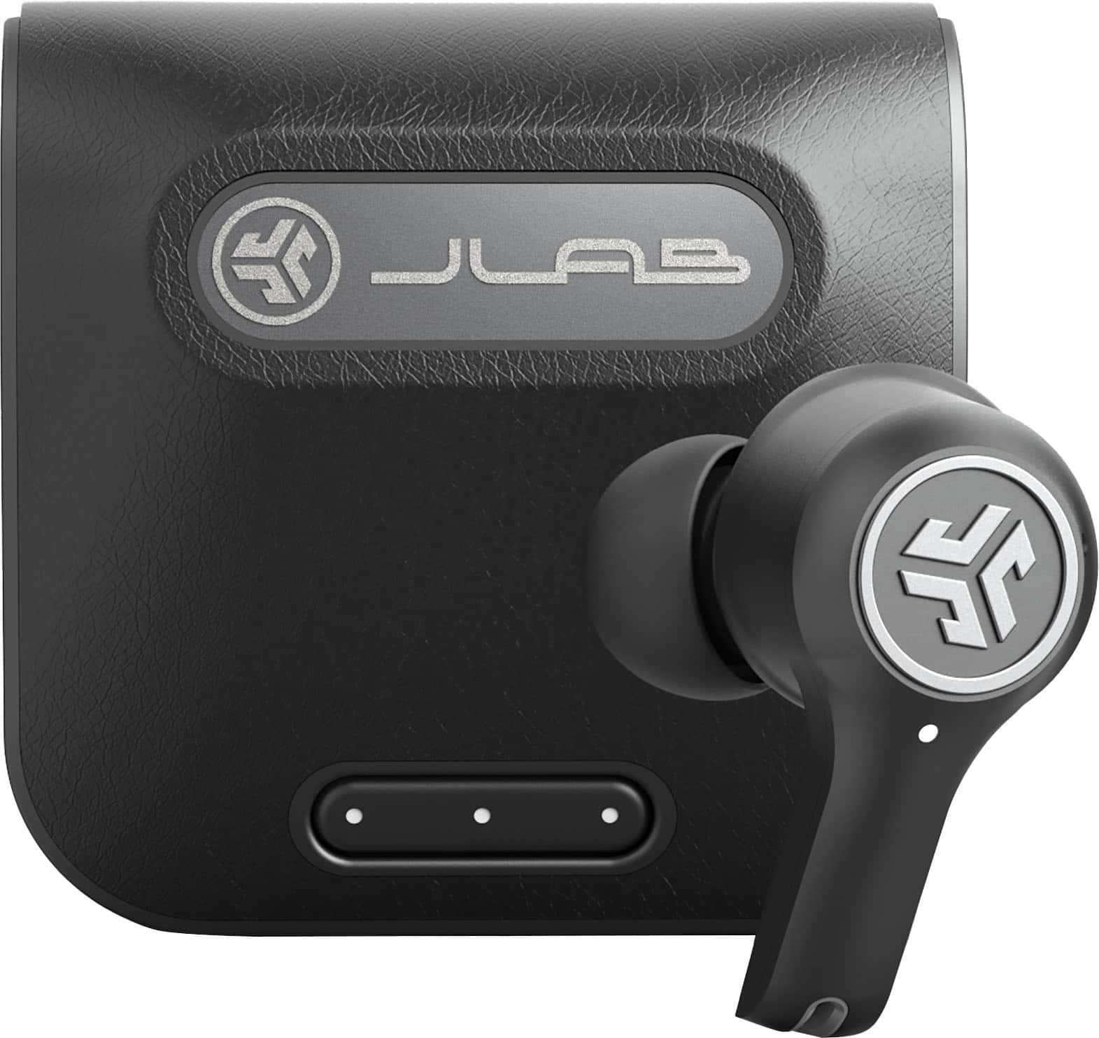 Front. JLab - Epic Air ANC True Wireless Earbuds - Black.