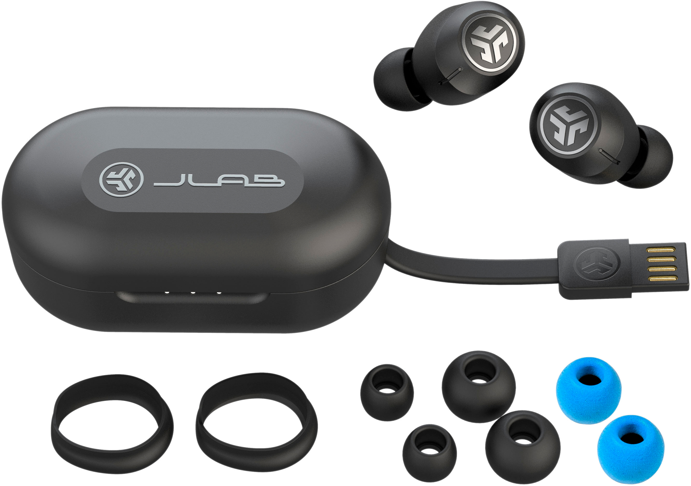 JLab - JBuds Air ANC True Wireless Earbuds - Black