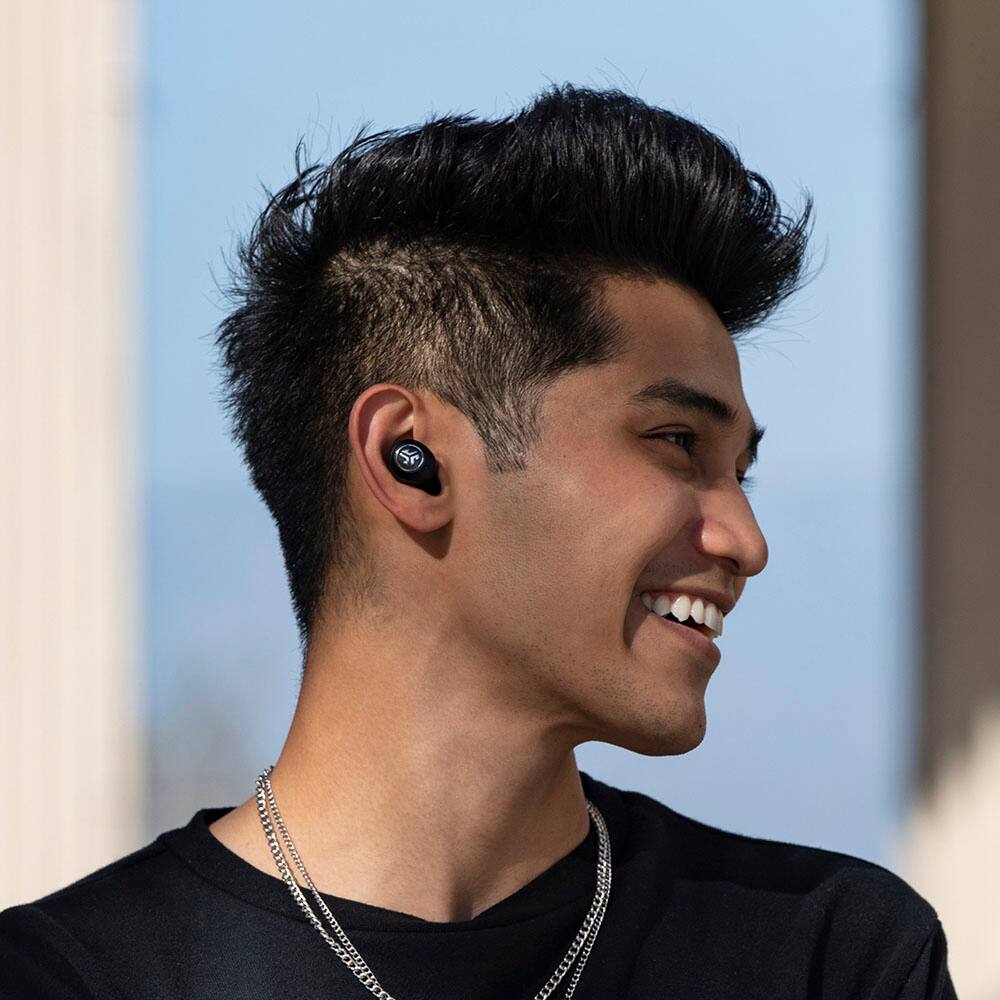 Alt View 14. JLab - JBuds Air ANC True Wireless Earbuds - Black.