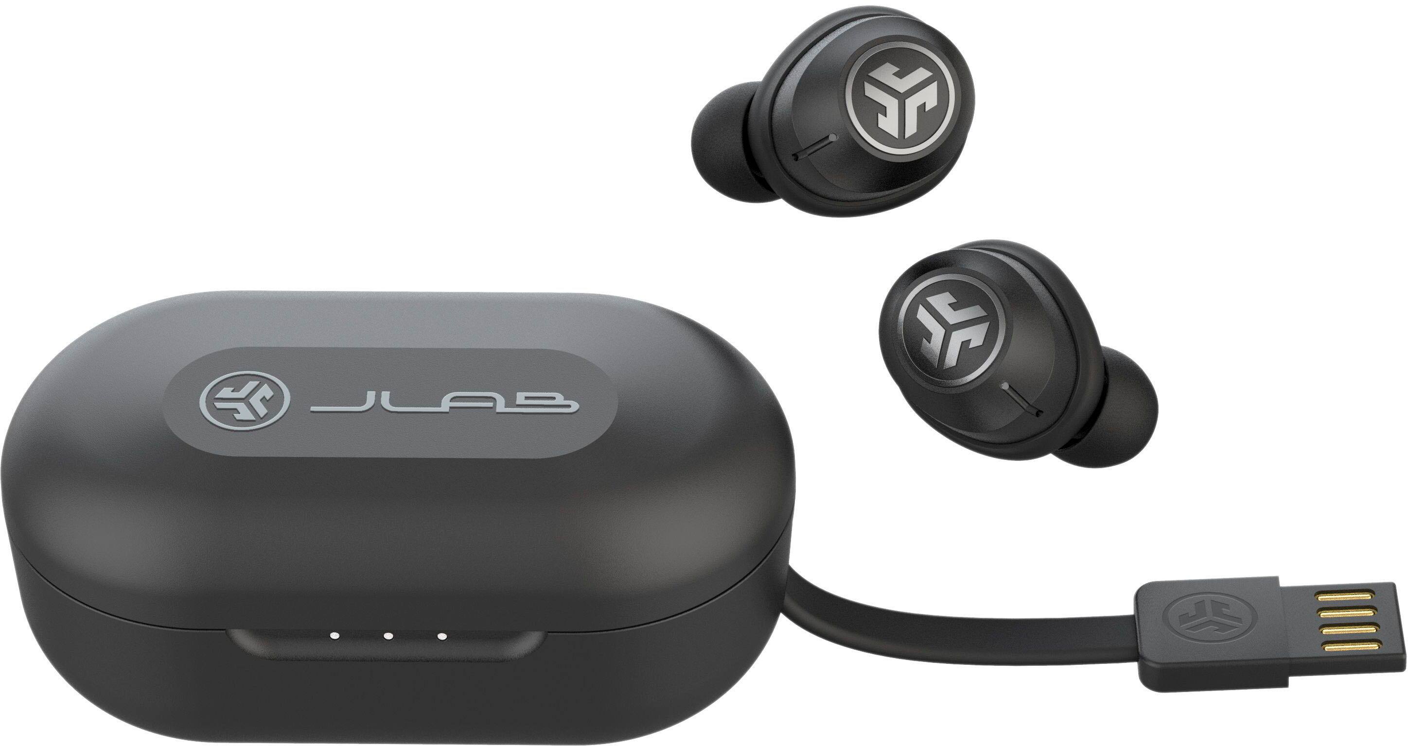 Left. JLab - JBuds Air ANC True Wireless Earbuds - Black.