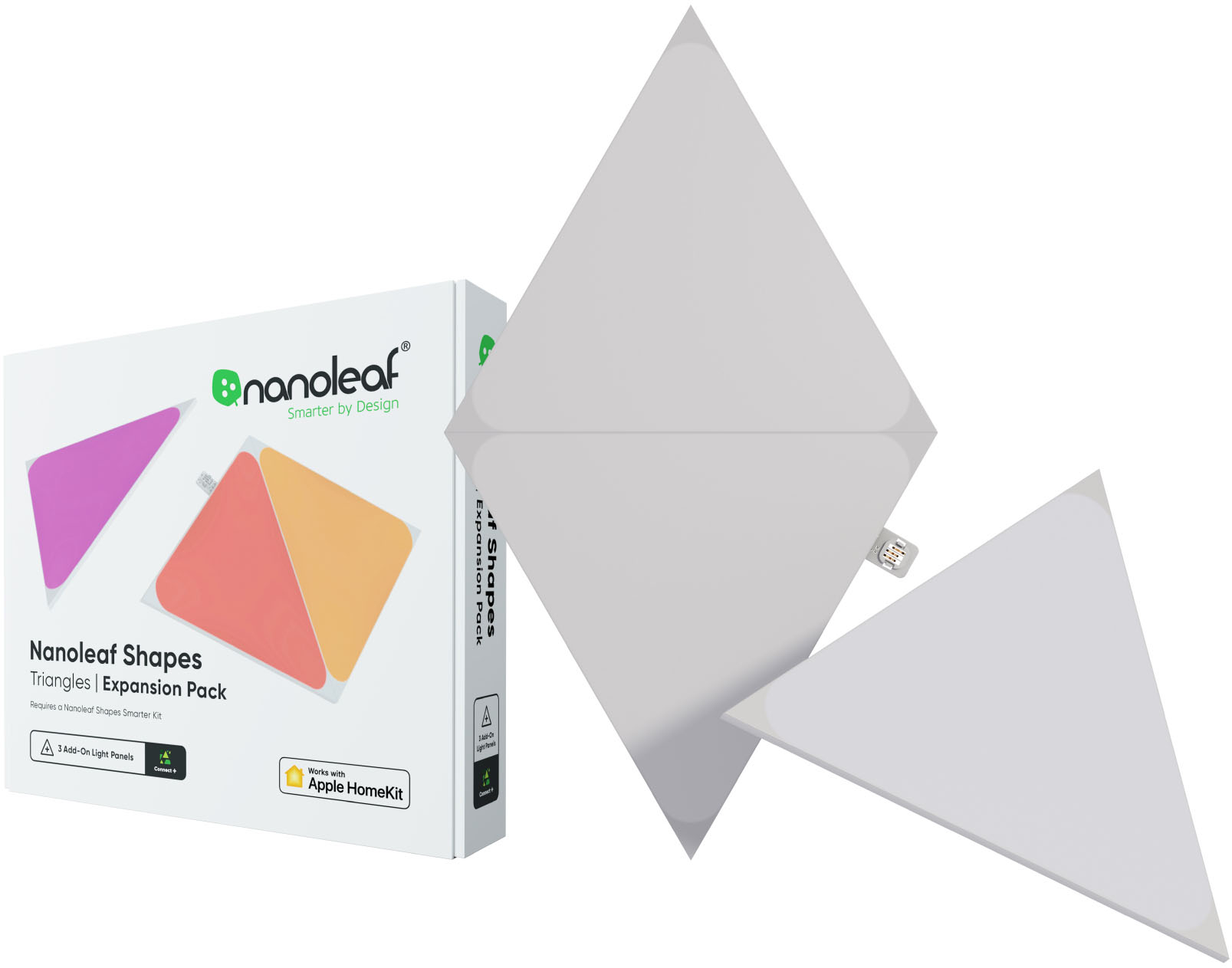 Nanoleaf (3 3PK Multicolor Shapes Triangles Best Expansion Panels) NL47-0001HX- Buy Pack -