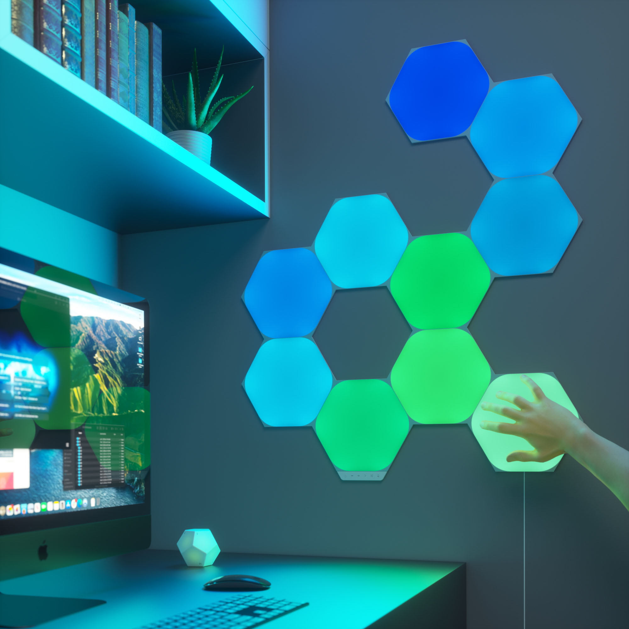 8 Pack Hexagon Light Panels - Smart Rgb Hexagon Led Lights Wall