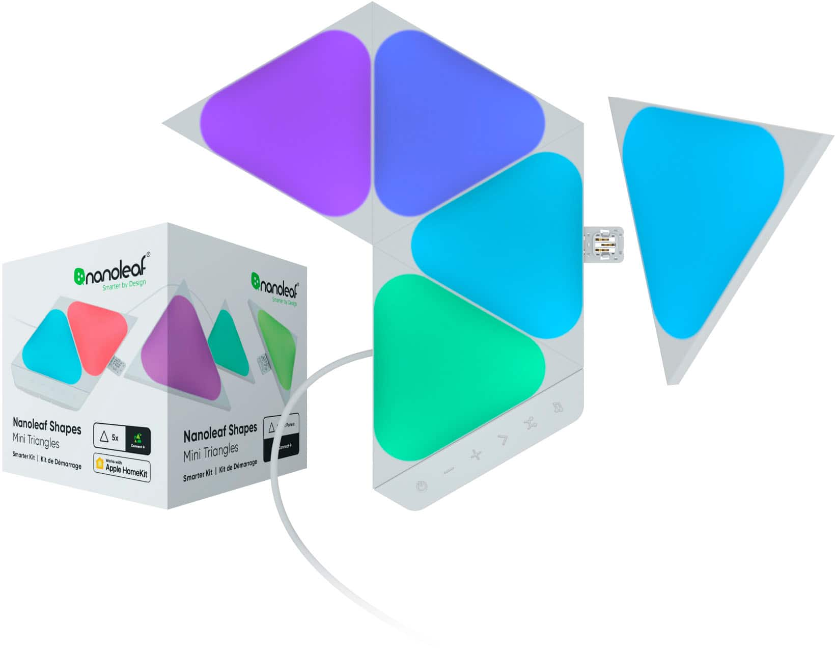 Nanoleaf Shapes Mini Triangles Smarter Kit (5 Panels  - Best Buy