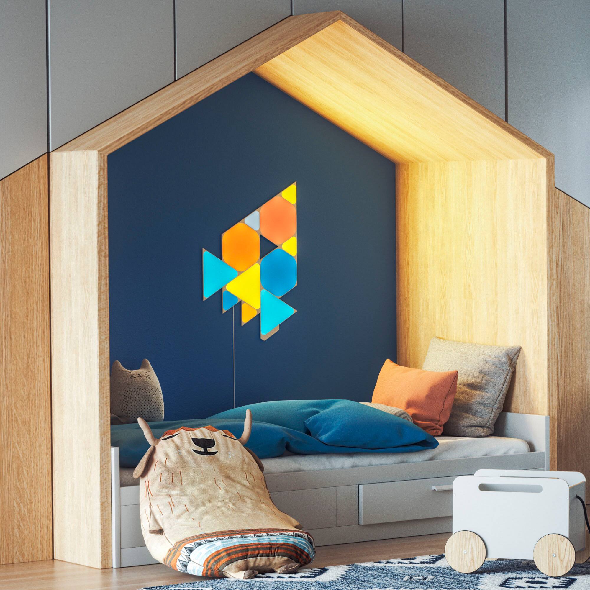 Alt View 16. Nanoleaf - Shapes Mini Triangles Smarter Kit (5 Panels) - Multicolor.