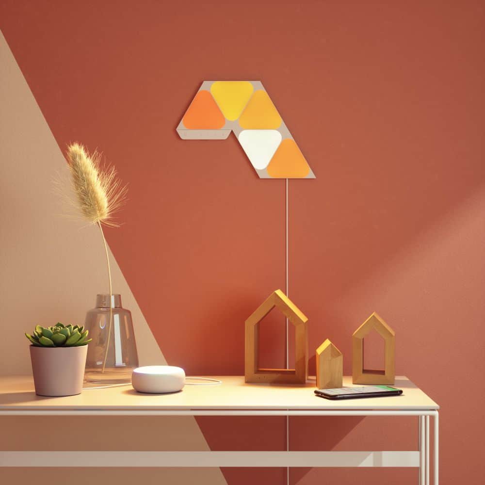 Alt View 18. Nanoleaf - Shapes Mini Triangles Smarter Kit (5 Panels) - Multicolor.
