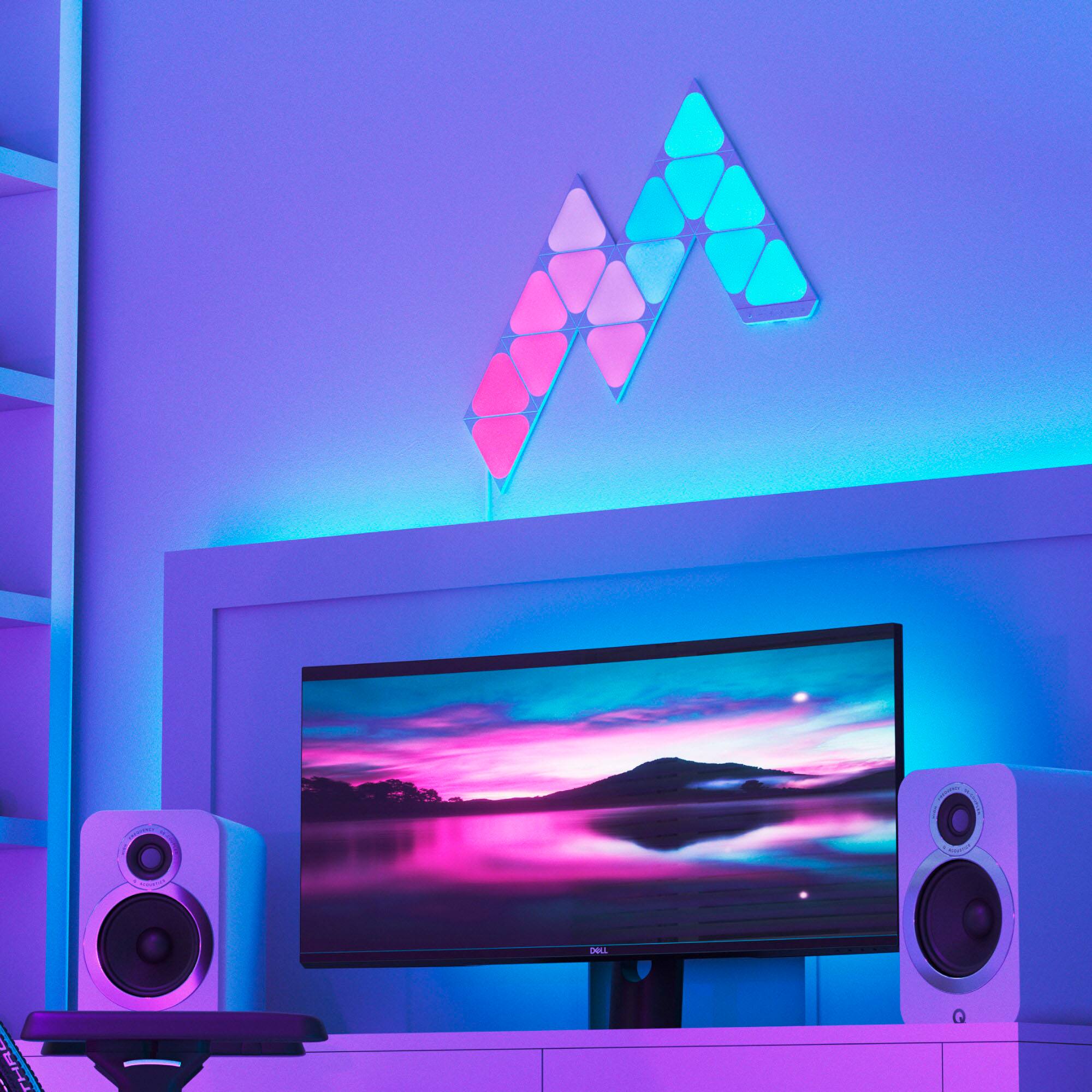 Alt View 20. Nanoleaf - Shapes Mini Triangles Smarter Kit (5 Panels) - Multicolor.