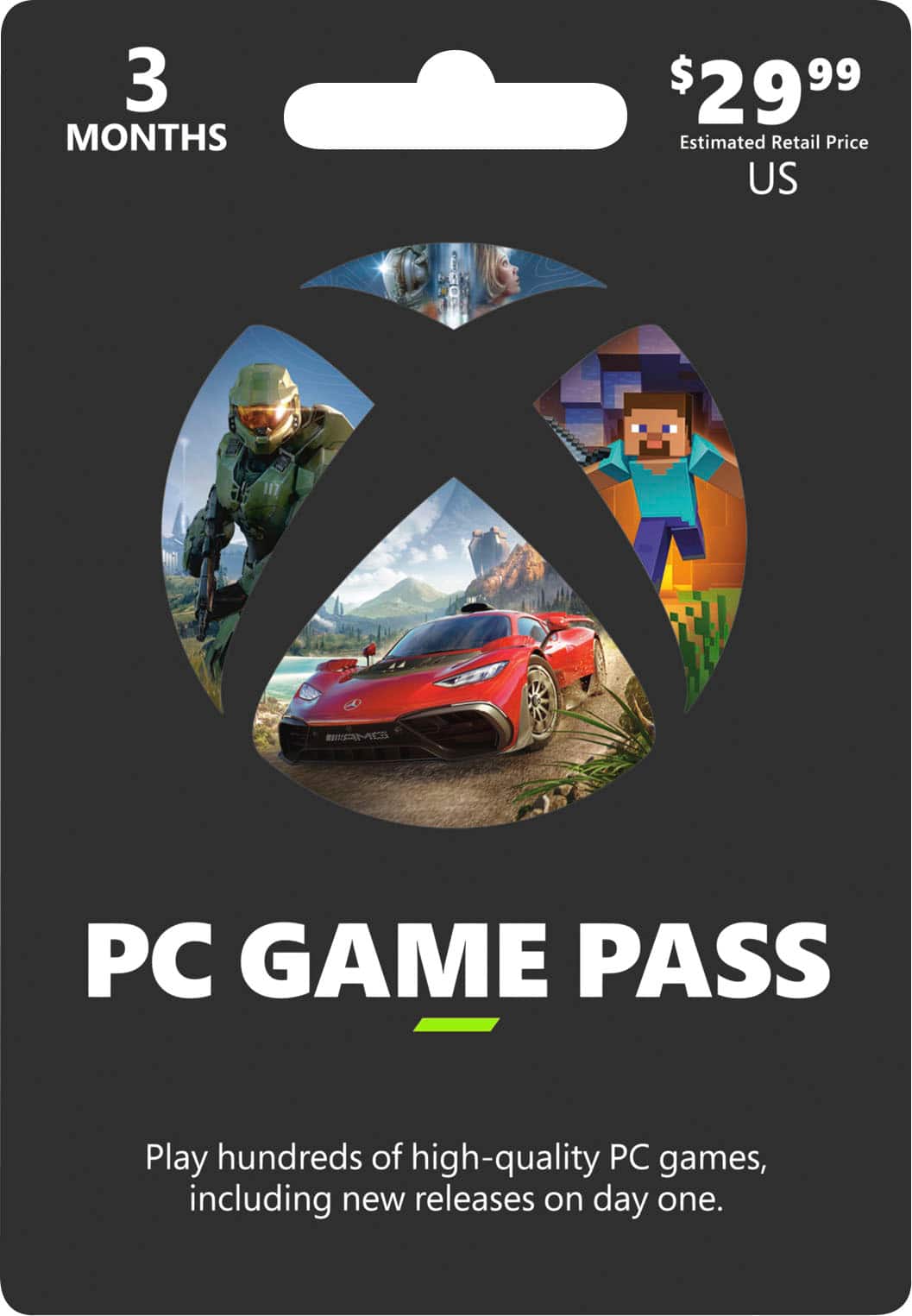 Front. Microsoft - PC Game Pass - 3-Month Membership - Multi.