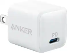 Front. Anker - PowerPort PD Nano 20W USB-C PD - White.