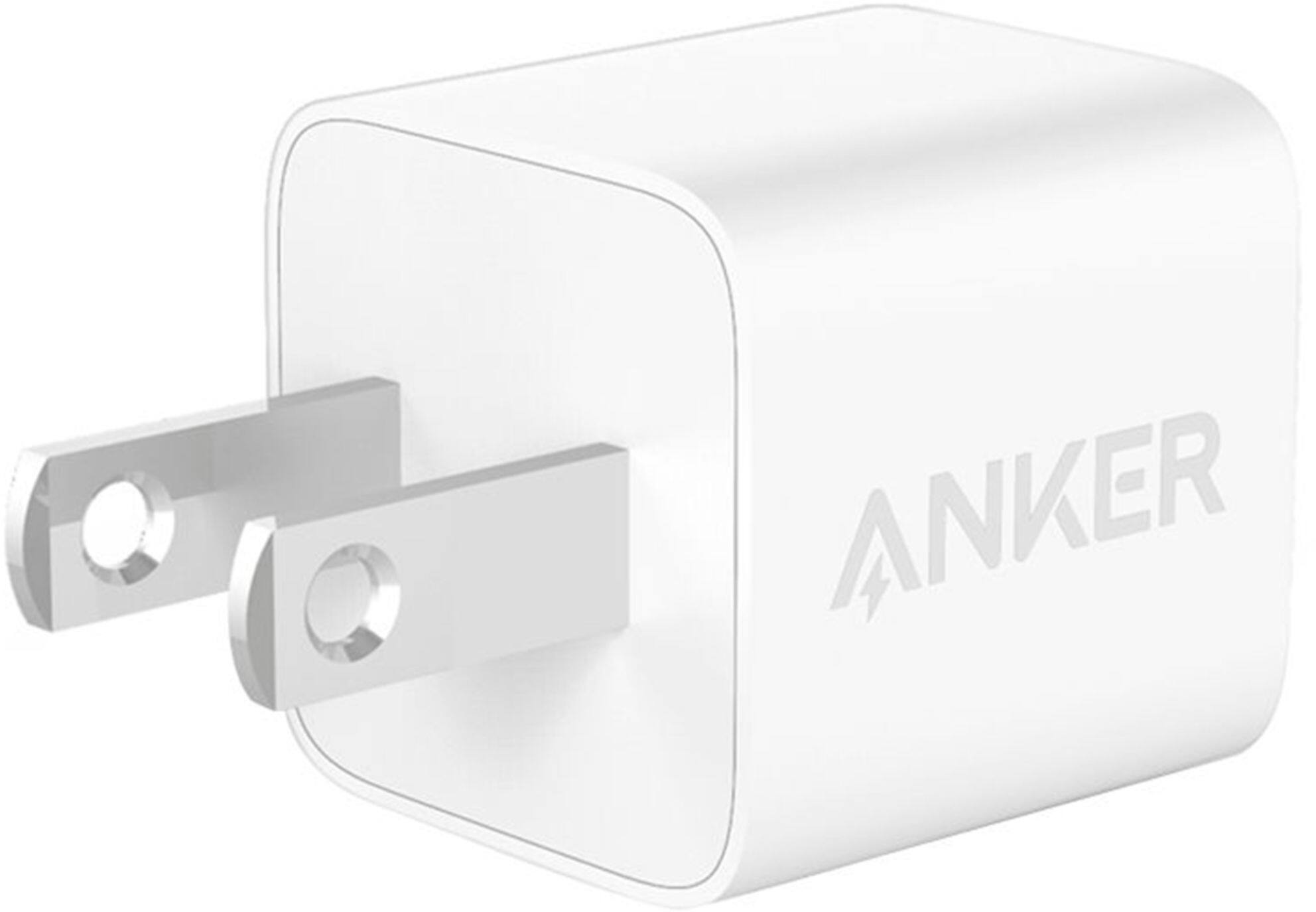 Alt View 1. Anker - PowerPort PD Nano 20W USB-C PD - White.