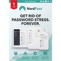 NordVPN - NordPass Password Manager (1-Year Subscription) (6 Devices) [Digital] - Front_Zoom